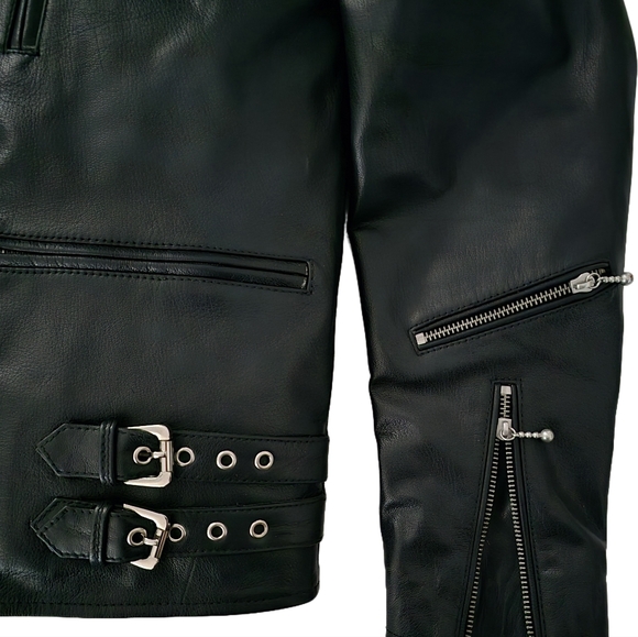 Biker Leather Jacket - Picture 6 of 8